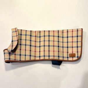 Brooks Brothers Plaid Waterproof Exterior Quilted Interior Dog Vest Wrap Jacket